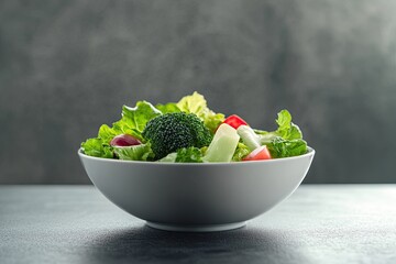 Fresh mixed greens salad in a bowl