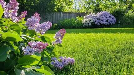  Sunny Garden With Blooming