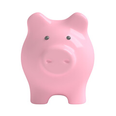 Piggy bank. Isolated. 3d illustration.
