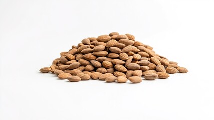 Raw almonds showcase a culinary delight in a minimalist setting with gigapixel quality