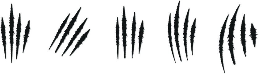 claw marks, animal tracks, scratch marks, distressed texture, abstract, monochrome, dark, grungy, high contrast, dramatic
