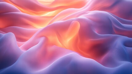 Obraz premium Abstract, vibrant fabric folds, soft light, gradient colors