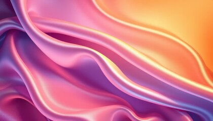 Obraz premium Deep Purple and Gold Satin Ribbons