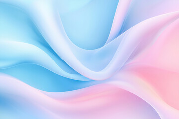 Fototapeta premium Soft flowing fabric in pastel colors creating a dreamy ambiance.