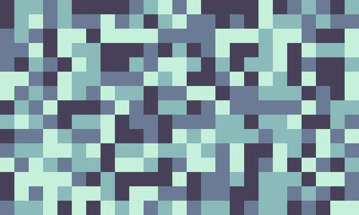 Abstract pixel art background.  Subtle teal and grey color palette creates a calming, modern aesthetic. Ideal for website banners, tech presentations, or as a unique texture overlay.