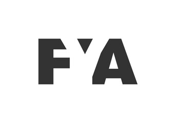 FYA logo design. Initial letter F Y A bold font style for tech startups, consulting, corporate branding. Creative company name, headlines typography identity, trendy logotype.