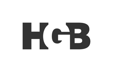 HGB logo design. Initial letter H G B bold font style for tech startups, consulting, corporate branding. Creative company name, headlines typography identity, trendy logotype.
