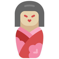 kokeshi flat icon