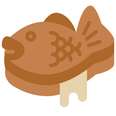 taiyaki flat icon