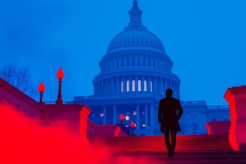 Capitol Steps at Dusk