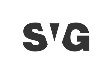 SVG logo design. Initial letter S V G bold font style for tech startups, consulting, corporate branding. Creative company name, headlines typography identity, trendy logotype.