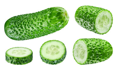 Cucumber isolated on white background