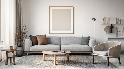 Fototapeta premium Cozy living room with a modern vibe