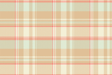 Online vector background pattern, package seamless textile plaid. Aged texture fabric tartan check in orange and beige colors.