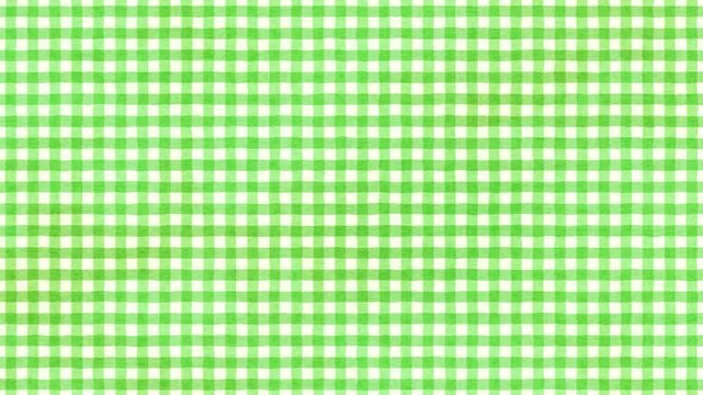 揺れ動く緑のチェック模様、緑のギンガムチェックの背景