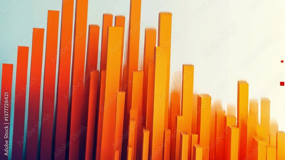 Poster vibrant modern abstract design dynamic geometric shapes in orange and yellow create energetic visual