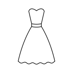 Dress icon vector. frock illustration sign. Fashion symbol or logo.