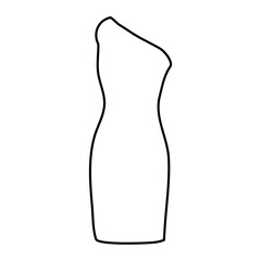 Dress icon vector. frock illustration sign. Fashion symbol or logo.