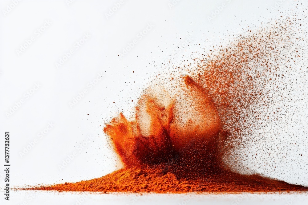 Aufkleber vibrant spice dust erupts in a colorful display of flavor and texture in a creative kitchen setting