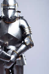 Full Suit of Fourteenth Century Knight's Plate Armor. Impressive display of medieval protective...