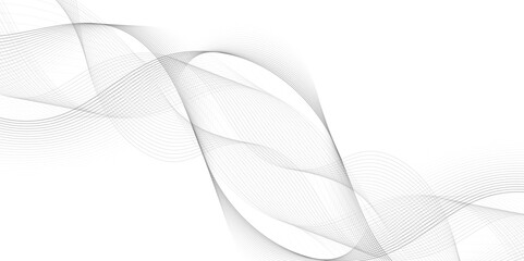Abstract wave blend lines on transparent background. Design for banner, wallpaper, background and many more. Undulate Grey Wave Swirl, frequency sound wave, twisted curve lines with blend effect.	