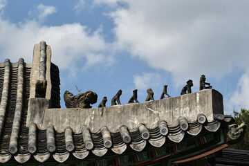 Changdeokgung Palace and Secret Garden (Huwon), UNESCO Heritage Site, Seoul, Korea, Geunjeongjeon Hall in Gyeongbokgung Palace,  South Korea, 한국 서울 경복궁 근정전 정면 사진 서울 창덕궁 인정전과 후원 (비원) 유네스코 세계문화유산