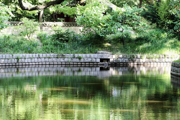 Changdeokgung Palace and Secret Garden (Huwon), UNESCO Heritage Site, Seoul, Korea, Geunjeongjeon Hall in Gyeongbokgung Palace,  South Korea, 한국 서울 경복궁 근정전 정면 사진 서울 창덕궁 인정전과 후원 (비원) 유네스코 세계문화유산