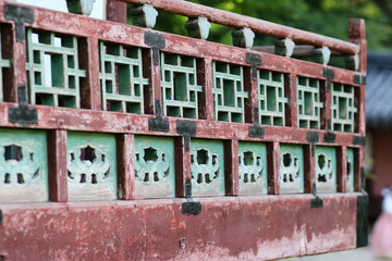 Changdeokgung Palace and Secret Garden (Huwon), UNESCO Heritage Site, Seoul, Korea, Geunjeongjeon Hall in Gyeongbokgung Palace,  South Korea, 한국 서울 경복궁 근정전 정면 사진 서울 창덕궁 인정전과 후원 (비원) 유네스코 세계문화유산