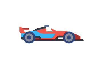 Fototapeta premium A car racer icon, isolated on a transparent background 