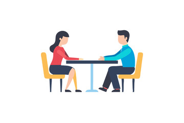 Negotiating icon, two stylized figures pass, symbolizing teamwork, shared responsibility, cooperation, isolated on a transparent background