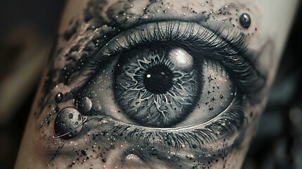 Magical eye tattoo with celestial vibes high resolution picture