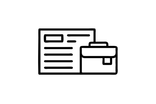 Document icon for business, isolated on a transparent background