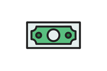 Fototapeta premium Money bill icon, isolated on a transparent background