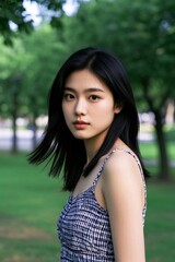 arafed house with a green roof and a grassy lawn