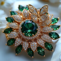 Blooming Gold Sunflower Brooch