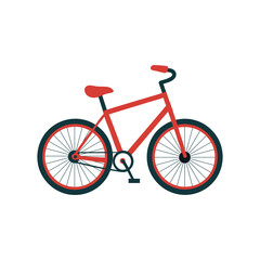 Fototapeta premium red bicycle on white background