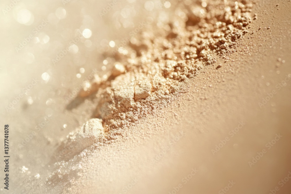 Aufkleber delicate particles of fine powder scattered on a smooth surface in soft lighting showcasing texture 