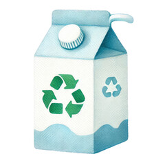 eco animal, Zero waste. A watercolor illustrations for an eco-friendly lifestyle. Reusable and biodegradable items. Caring for nature. earthday, save earth, recycling watercolor objects.