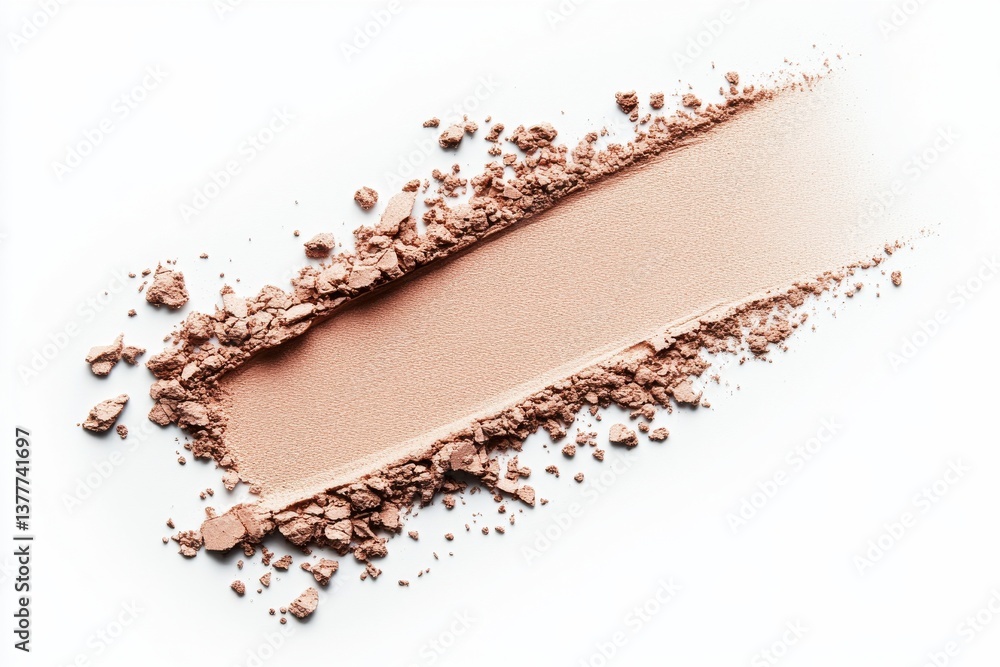 Aufkleber powder cosmetics arranged artistically on a plain surface showcasing texture and color depth