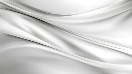 Obraz premium Abstract Soft White Satin Fabric Background with Smooth Curves and Elegant Flow Design