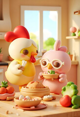 Obraz premium easter still life with eggs