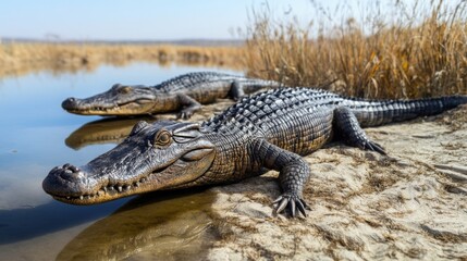 Obraz premium Ancient crocodiles have remained unchanged for millions of years