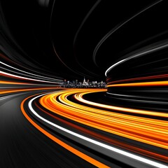 Cityscape Night Lightspeed Tunnel.