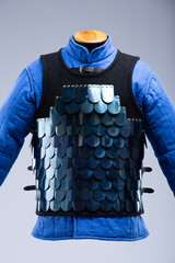 Byzantine Lamellar Armor. Scale armor with overlapping metal plates attached to a fabric base.