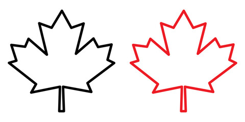Canada leaf flag icon simple design