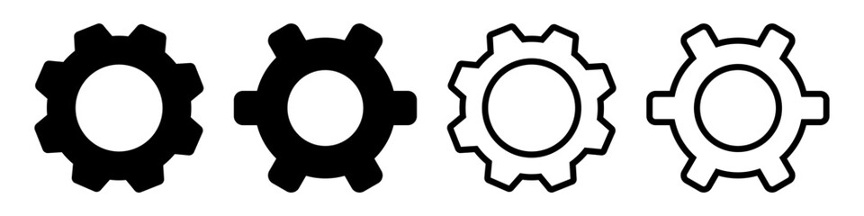 Gears icon symbol simple design