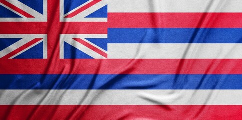 Hawaii State Flag &ndash; Waving Fabric Texture, High Resolution