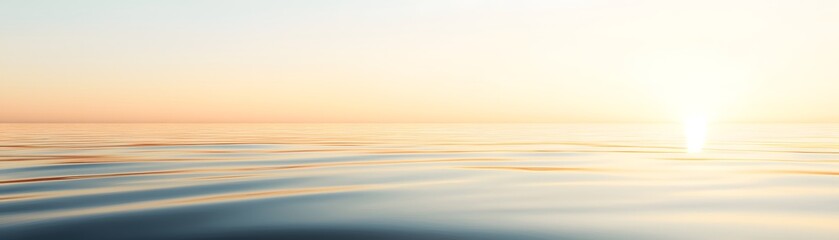 Obraz premium A golden sunset over a vast ocean, casting a warm glow, golden sunset, natural beauty