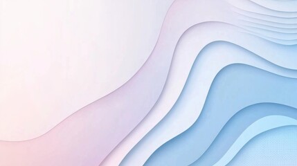 Flowing abstract waves in soft pastel colors digital art modern design creative environment aerial view visual harmony