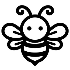 Cute little bee silhouette